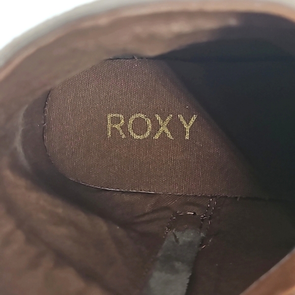 Roxy Women's Devlin Black & Brown Suede Patchwork Ankle Boots Booties size 9 - Picture 6 of 8